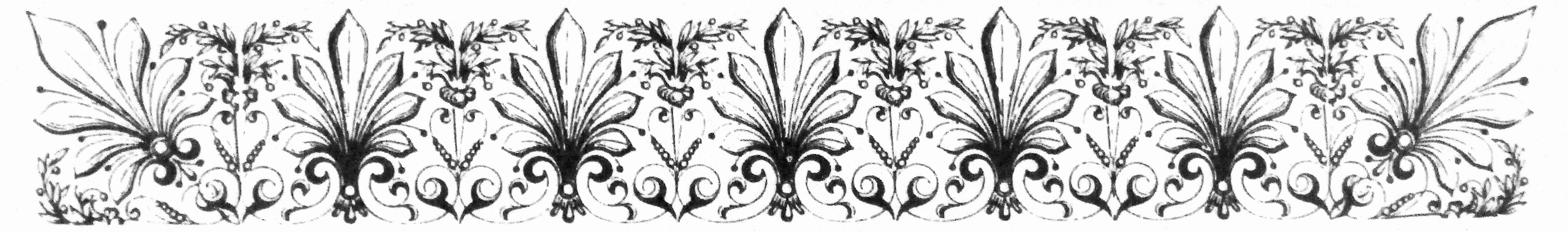 19th century floral engraving